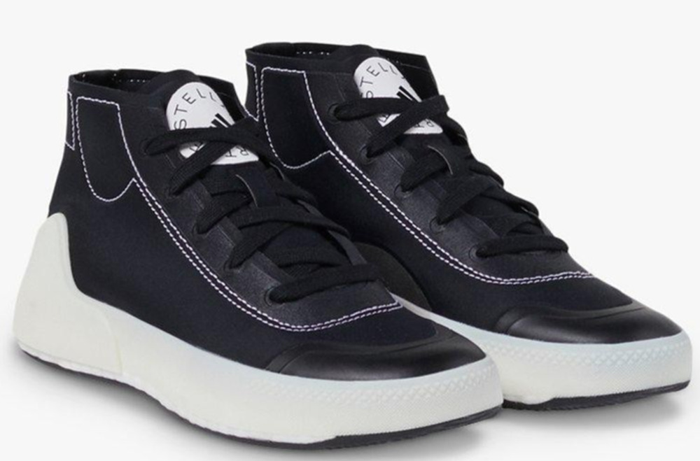 Adidas Stella McCartney Treino FX1955 Mid Sneakers Womens 7.5 B Black White